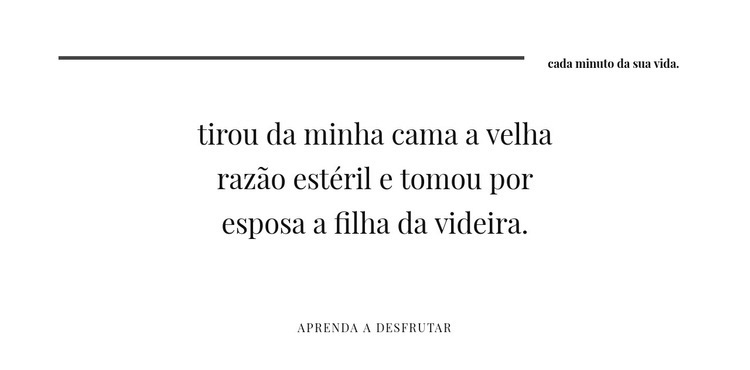 Linha de dois títulos e Modelo