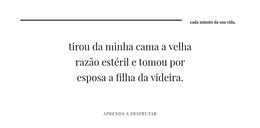 Linha De Dois Títulos E - Tema WordPress Personalizado