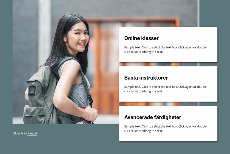 Online klasser Webbplats mall