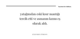 İkinci Satır Başlığını Ve Tam Genişlikte Şablon