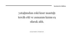 İkinci Satır Başlığını Ve - Kullanımı Kolay Tek Sayfalık Şablon