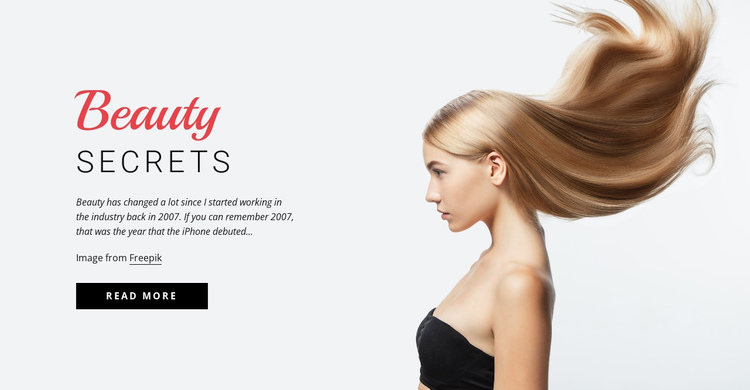 Beauty secrets Website Builder Software