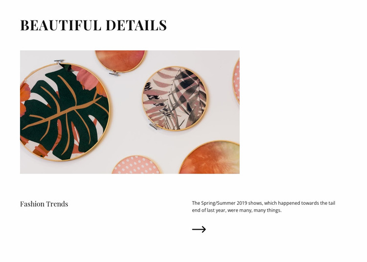 Tropical mood in accessories Website Mockup