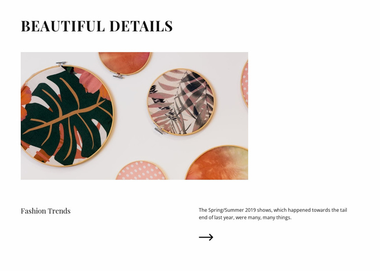 Tropical mood in accessories Website Template