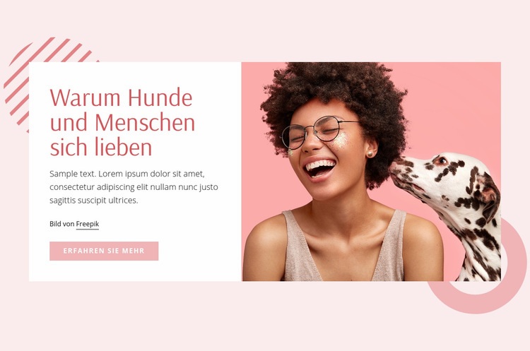 Hundeverhalten und Training Website Builder-Vorlagen