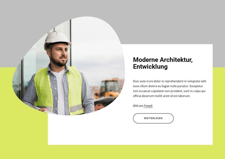 Moderne Architektur und Entwicklung Website design