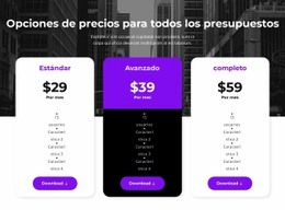 Herramientas De Diseño Para Opciones De Precios Para Todos Los Presupuestos