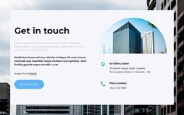Contacts On Image Background - HTML5 Template Inspiration