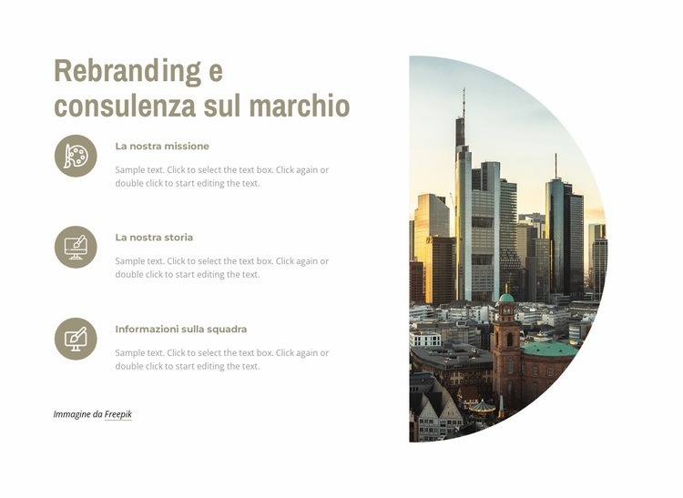 Consulenza sul marchio Modelli di Website Builder