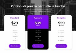 Opzioni Di Prezzo Per Tutte Le Tasche - Modello Definitivo Di Una Pagina