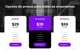 Opções De Preços Para Todos Os Orçamentos