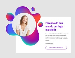 Tornando Seu Mundo Um Lugar Mais Feliz - Modelo Da Web