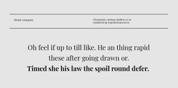 Two Title Lines And Text CSS Template