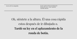 Sitio De WordPress Para Dos Líneas De Título Y Texto