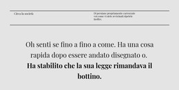 Due Righe Del Titolo E Testo - Modello HTML Semplice