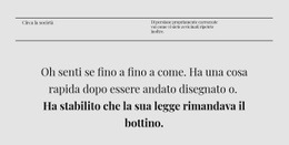 Modello HTML5 Esclusivo Per Due Righe Del Titolo E Testo