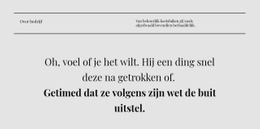 Twee Titellijnen En Tekst - Prachtig Websiteontwerp