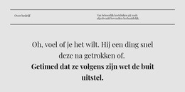 Twee Titellijnen En Tekst - Professionele Websitesjabloon