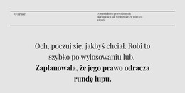 Dwie Linie Tytułu I Tekst - Prosty Szablon HTML