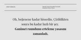 İki Başlık Satırı Ve Metin - Profesyonel Web Sitesi Şablonu