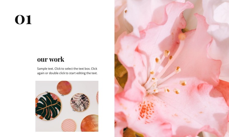 Pink color and floral elements CSS Template