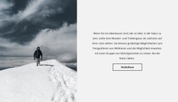 HTML-Seite Für Auf Schneebedeckten Gipfeln