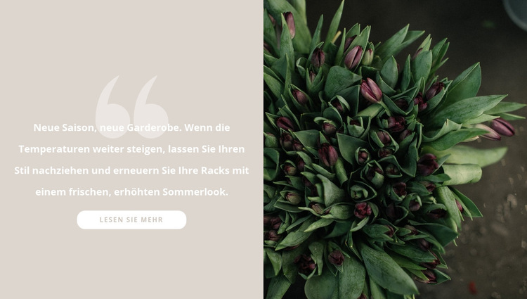 Dunkle burgunderfarbene Tulpen Website-Vorlage