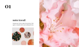 Mise En Page CSS Gratuite Pour Couleur Rose Et Éléments Floraux