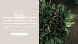Tulipes Bordeaux Foncé - Modèle HTML Simple