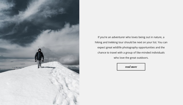 On snowy peaks Homepage Design