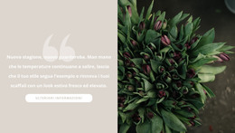 Tulipani Bordeaux Scuro - Modello HTML Semplice