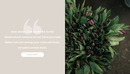 Ready To Use Joomla Template For Dark Burgundy Tulips