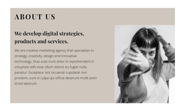 Awesome One Page Template For Get To Know Us Closer