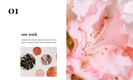 Rosa Färg Och Blommiga Element - HTML Page Creator