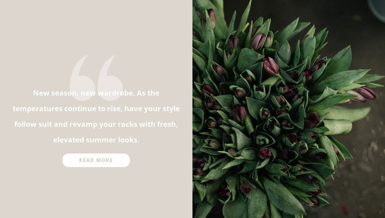 Dark burgundy tulips Website Design