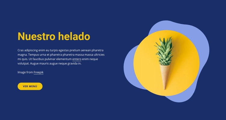 Nuestra heladería Creador de sitios web HTML