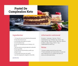 Pastel De Cumpleaños Keto - Builder HTML