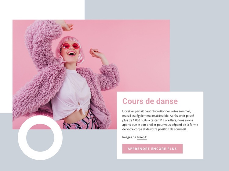 Cours de danse Créateur de site Web HTML