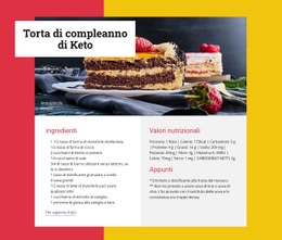 Torta Di Compleanno Di Keto Modello Reattivo HTML5