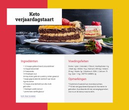 Keto Verjaardagstaart - Creatieve Multifunctionele Sjabloon