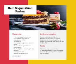 Keto Doğum Günü Pastası - Yaratıcı Çok Amaçlı Şablon