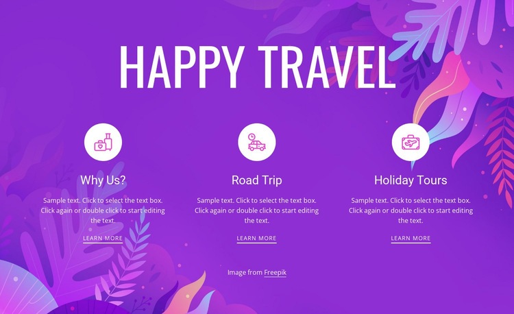 Šťastné cestování Html Website Builder