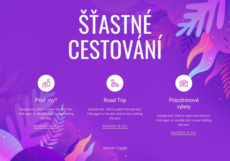 Šťastné cestování Šablona CSS