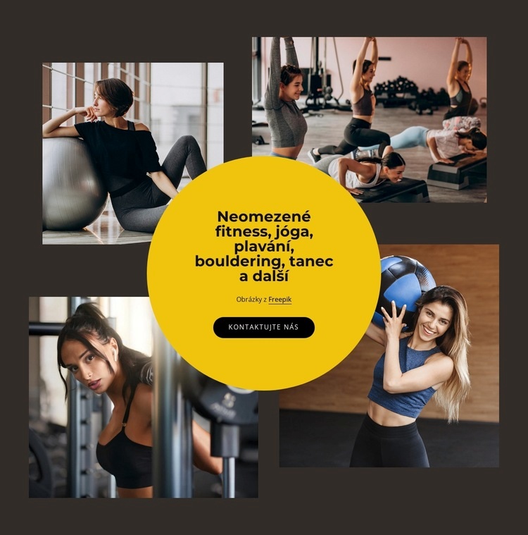 Neomezené fitness, pilates a další Téma WordPress