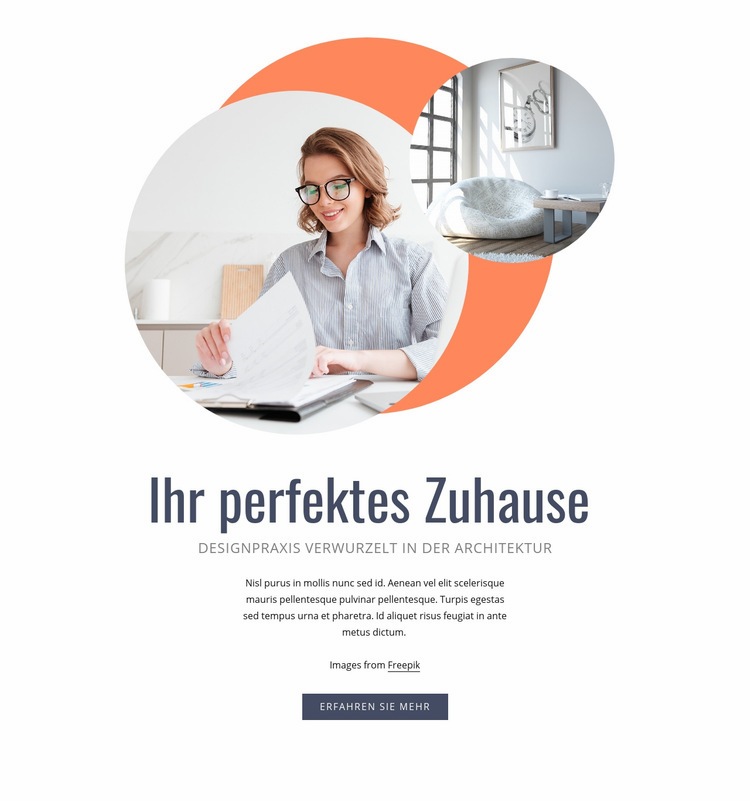 Dein perfektes Zuhause Website Builder-Vorlagen