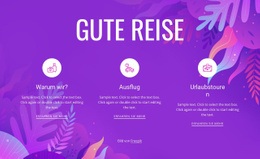 Produkt-Zielseite Für Gute Reise