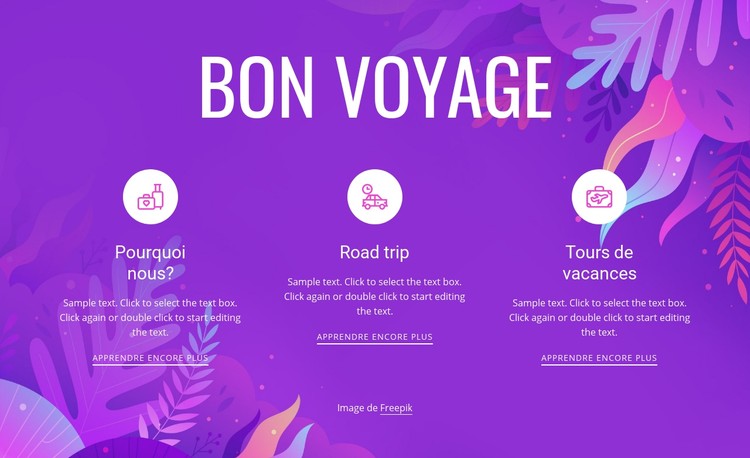 Bon voyage Modèle CSS