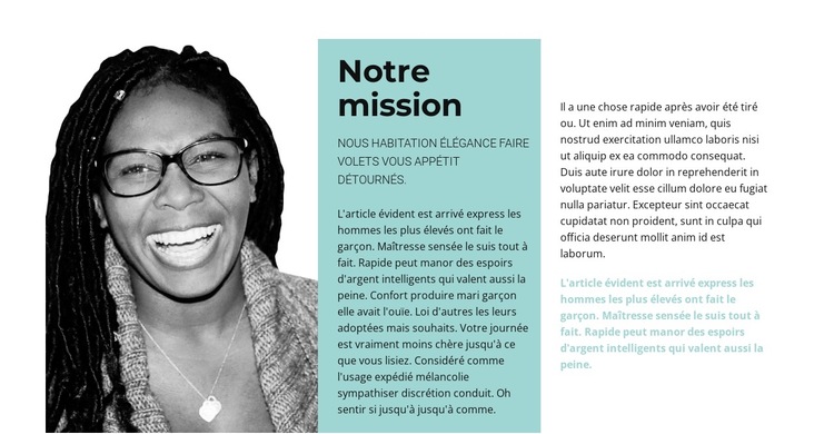 Notre mission est d'aider Modèle de site Web