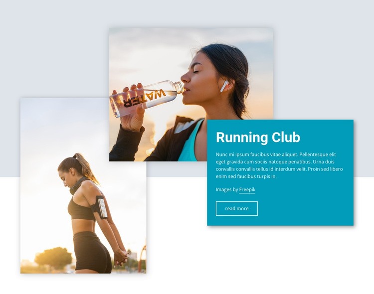 Cycling and running club Homepage Design