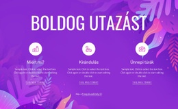 Boldog Utazást - HTML Kódsablon